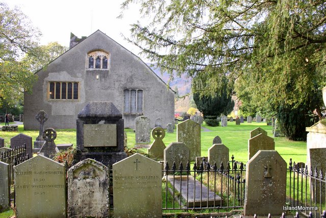 Grasmere Parish Church in the English Lake District where the Wordsworth family is buried